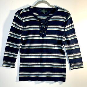 Ralph Lauren Jeans Co. Blue Striped Top